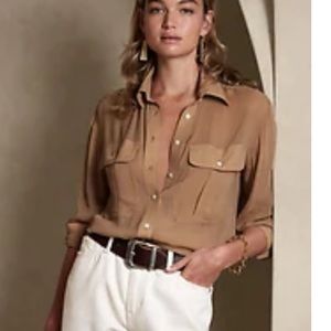 Banana republic sheer shirt